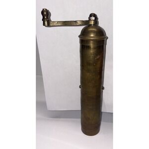 Vintage Atlas Brass Pepper Mill Made in Greece 11‎ Inches Tall